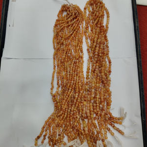 100% naturel Orange aigue-marine Rondell Briolette perles de pierres précieuses à facettes vendues par brin pouces de long fait à la main faisant des bijoux - Product Image 2