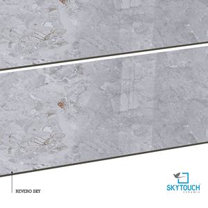 Azulejo de Porcelana Pulido de Lujo con Aspecto de Mármol Gris Cielo de 600x1200 mm, Alto Brillo y Resistente a las Manchas para Pisos Modernos - Product Image 2