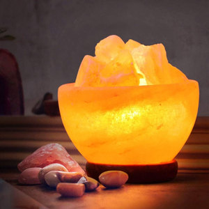Lámpara de Sal del Himalaya de Primera Calidad, Tallada, Estilo Moderno, Brillo Natural, Decoración para el Hogar - Product Image 1