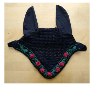 ผ้าคลุมหูม้ากันแมลงแบบสั่งทำคุณภาพสูงสำหรับขี่ม้า ผ้าคลุมหูม้าทำมือ - Product Image 3