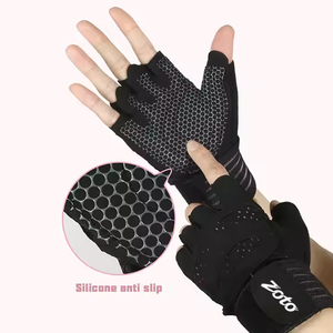 Gants de sport en cuir demi-doigts ventilés antidérapants à prix d'usine en gros pour le cross-training, la musculation, les soulevés de terre, le golf - Product Image 3