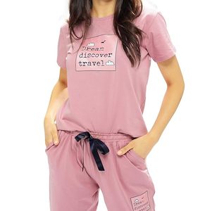 Ensemble haut et pantalon de pyjama en coton et lycra pour femme, ensemble de survêtement - Product Image 2