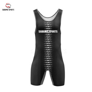 Traje de Lucha Libre Profesional para Hombre, Singlet de Poliéster y Spandex para Competencia, Singlets Juveniles de Lucha Libre con Logotipo Personalizado - Product Image 2
