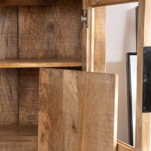 Vandana Autumn Layer Mango wood <b>sideboard</b> with metal legs Manoha design, reversible grooved doors - Product Image 6