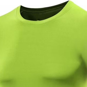 เสื้อยืดผู้ชายคุณภาพพรีเมียม สีเขียวล้วน แขนยาว คอกลม ทรงหลวม สปอร์ต แห้งเร็ว ระบายอากาศได้ดี - Product Image 6