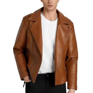 Chaqueta de cuero para hombre de invierno con textura suave premium, aspecto elegante y construcción duradera para un uso prolongado. - Product Image 1