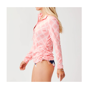 ชุดว่ายน้ำวันพีซลายเสือดาวคุณภาพสูงสำหรับผู้หญิง แขนยาว ซิปปรับได้ ผลิตตามสั่ง ผ้าสแปนเด็กซ์/โพลีเอสเตอร์ เหมาะสำหรับกีฬา MMA - Product Image 4