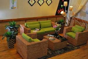 NATURA Elegant Curved Comfortable Rattan/Wicker Lounge Furniture Set for Traditional Living Rooms - Product Image 2