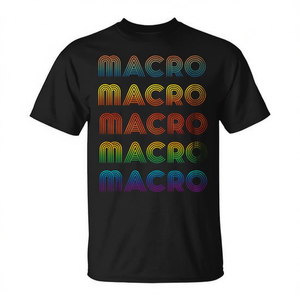 เสื้อยืดสไตล์วินเทจสีดำ แบรนด์ Macro Tee สำหรับผู้ชาย แขนสั้น คอกลม พิมพ์ลายสกรีน เหมาะสำหรับใส่ลำลองหรือเป็นของแจก - Product Image 3