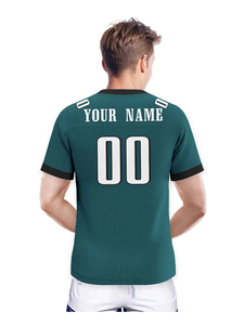 เสื้อเจอร์ซีย์อเมริกันฟุตบอลชาย ชื่อทีม 00 คอวี แขนสั้น พิมพ์ลายแบบซับลิเมชั่น ผ้าโพลีเอสเตอร์ ระบายเหงื่อได้ดี - Product Image 2