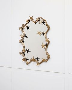 Miroir mural en métal design avec cadre d'inspiration florale pour une chambre à coucher élégante, un salon et des espaces intérieurs décoratifs - Product Image 3