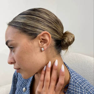 Pendientes de Diamantes Cultivados en Laboratorio, Certificados por IGI, Oro Sólido de 10k, 14k, 18k, Elegantes, Estilo Aro, Oro Amarillo, Rosa y Blanco, Joyería para Ella - Product Image 6