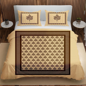 Premium Pure Cotton King Size Bedsheet Set | 3 Piece Digital Panel Print <b>Bed</b> Sheet with Pillow Covers Soft Luxury Bedding Decor - Product Image 1