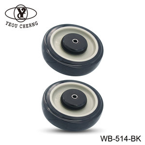 Roue de chariot d'hôtel YEOU CHERNG WB-514-BK noire en TPU, durable, pour mobilier commercial - Product Image 3