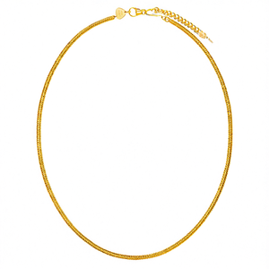Collier chaîne serpent en argent sterling 925 plaqué or 14 carats, 4 mm, 20 pouces - Product Image 2