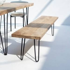 Vandana Falcon Orion – Banc en bois de manguier avec pieds en fer - Product Image 1