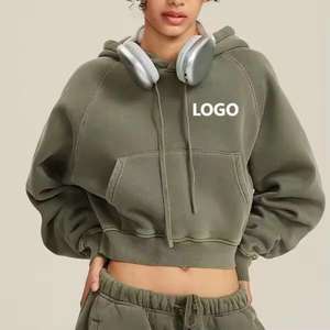 Sudadera con Capucha Extra Grande para Mujer, Nueva, 100% Poliéster, Invierno, Estampado 3D, Sudadera Corta de Forro Polar Negro para Primavera y Otoño, Diseño Sólido - Product Image 6