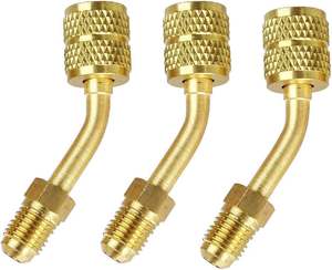 Premium Brass Air Conditioning Flare Nut Connector <b>Universal</b> HVAC Refrigerant Pipe <b>Joint</b> For Cooling System Repair Extensions - Product Image 5