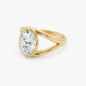 Bague de fiançailles unique en diamant taille ovale de 2 carats pour femme, or jaune, style classique, bijoux en diamant naturel - Product Image 4