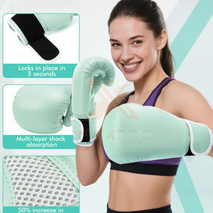 Gants de boxe en cuir professionnels, vente chaude, taille personnalisée, matériau durable, évacuation de l'humidité, unisexe - Product Image 2