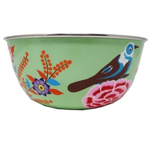 Bol de service en métal pour collations et desserts, style moderne, finition émaillée, forme personnalisée, fournisseur et fabricant d'Inde - Product Image 1