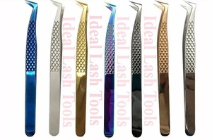 Pinzas Profesionales para Extensión de Pestañas, Pinzas de Acero Inoxidable de Grado Quirúrgico, Pinzas Profesionales para Volumen de Pestañas - Product Image 2