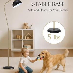 Lampadaire contemporain mince avec variateur tactile pour éclairage d'angle de lecture - Product Image 5