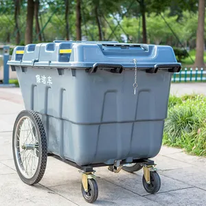 400-liter-müllcontainer für den außenbereich kunststoff mit rädern recycle abfallbehälter mülleimer mit deckel zum verkauf