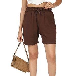 Shorts de Felpa Francesa de Algodón Hechos a Medida, Corte Holgado, Cintura Elástica, Transpirables, para Entrenamiento, Casual y Running, Shorts Cortos de Verano para Mujer - Product Image 1