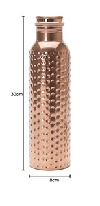 Superior Quality <b>Copper</b> Water <b>Bottle</b> with Hammered Design 1000ml Leak Proof <b>Copper</b> Vessel for Healthy <b>Drinking</b> Water - Product Image 6
