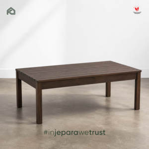 Modern Minimalist Outdoor Coffee <b>Table</b> Solid Wood Slatted Top Rectangular Patio Garden <b>Sofa</b> <b>Side</b> <b>Table</b> Custom Furniture - Product Image 1
