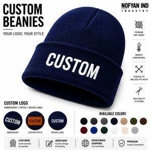 Gorro de Punto Personalizado con Puño, Fabricante OEM ODM, Sombrero de Invierno Premium, Proveedor Mayorista, Etiqueta Privada, Precio de Fábrica - Product Image 1