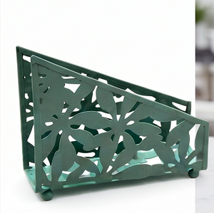 Porte-serviettes en acier inoxydable de haute qualité, couleur verte, design classique, boîte à mouchoirs, parfait pour les cafés et la cuisine - Product Image 1