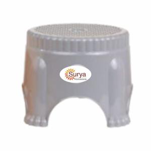 Taburete redondo de plástico premium, resistente y duradero, multiusos para el hogar y la cocina. - Product Image 2