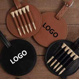 Porte-tee de golf personnalisé en cuir avec gravure laser, vente en gros d'usine, pour cadeaux d'entreprise et usage sportif - Product Image 4