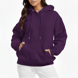 Sudadera con Capucha Estampada y Forrada para Mujer, Estilo Casual, Talla Grande, Servicio OEM, Alta Calidad, Felpa Suave, Ropa de Invierno Cálida, 100% Algodón en la Parte Delantera - Product Image 5