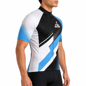 Maillot de cyclisme personnalisé pour homme, respirant, séchage rapide, coupe-vent, léger, manches courtes, pour le vélo, 100% coton - Product Image 3
