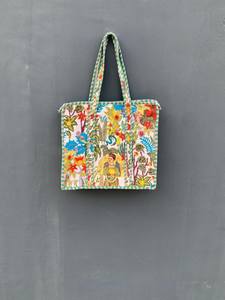 Bolso Tote de Algodón Acolchado Hecho a Mano para Mujer, con Cierre, Ligero, Duradero, Espacioso, Ecológico, para Playa, Verano, Compras y Viajes - Product Image 2