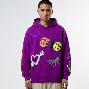 Sweat-shirts en coton personnalisés avec logo, épaules tombantes, haute qualité, pour hommes, à prix bas. - Product Image 5