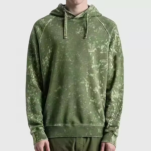 เสื้อฮู้ดโอเวอร์ไซส์ผ้าฟลีซโพลีเอสเตอร์/คอตตอน ซิปหน้า ล้างสีแบบแอซิดวอช สไตล์วินเทจ สตรีทแวร์ สำหรับฤดูหนาว สีสโตน - Product Image 1