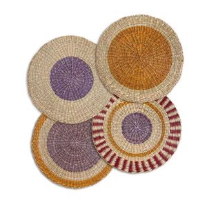 Mantel Individual Redondo de Paja Natural Trenzada Hecho a Mano, Ecológico, Decorativo, Estilo Boho, para Mesa de Comedor, Suministros para Hoteles - Product Image 1