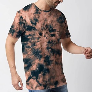 T-shirt tie-dye pour homme 2026, 100 % coton, manches courtes, tissu tricoté tendance, coupe oversize - Product Image 4