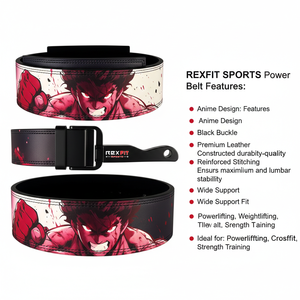 Cinturón de Levantamiento de Pesas Rexfit Sports Personalizado, Grueso, Ligero, Elástico, de Poliéster y Nailon, para Entrenamiento en Gimnasio - Product Image 5