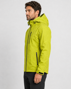 Custom <b>Men</b> Rain <b>Jacket</b> <b>Waterproof</b> <b>Lightweight</b> Hooded Windbreaker with <b>Breathable</b> Fabric Zipper Pockets Rain <b>Jackets</b> - Product Image 2