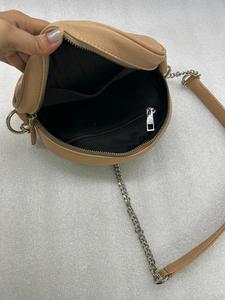Petit sac à bandoulière en cuir véritable imperméable avec fermeture à glissière et doublure en coton pour femmes, sangle réglable - Product Image 4
