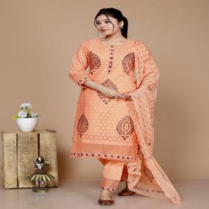 ชุดอานาร์กาลีสมัยใหม่สำหรับผู้หญิงอินเดีย ผ้าฝ้าย สำหรับงานปาร์ตี้ พร้อมคุณสมบัติป้องกันแสงแดด - Product Image 3