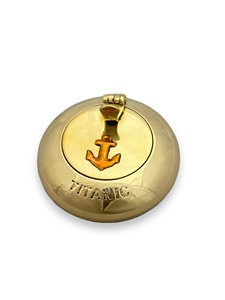 Titanic Velvet Pouch Vintage Nautical Metal Smoking <b>Ashtray</b> Decorative Table Accessory Gift Tajdaar Handicrafts Uttarakhand - Product Image 2
