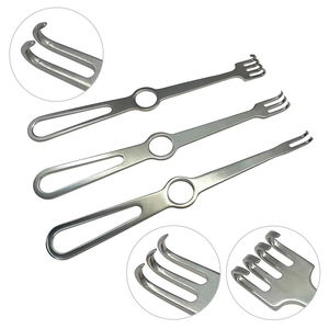 CE ISO Approved Steel 3-Piece Skin Pull Hook Retractors Manual 235mm Long Surgical Orthopedics By <b>Blush</b> Surgical - Product Image 5