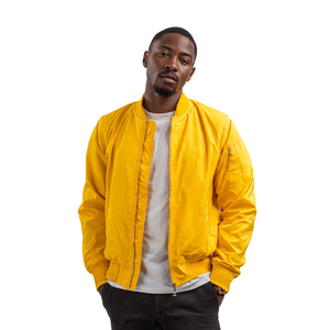 Chaqueta Bomber de Alta Calidad para Hombre, Cuello Redondo, Chaqueta Satinada para Hombre, 100% Tela con Memoria, Chaqueta Bomber Satinada para Hombre - Product Image 1