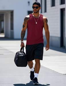 Débardeur athlétique pour homme en maille douce, respirant, léger, confortable pour le mouvement, toucher lisse, extensible, forme moderne, durable - Product Image 4